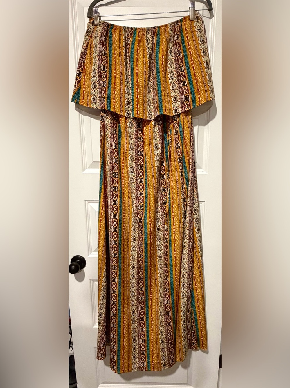 Daytrip Off-The-Shoulder Boho Maxi Dress